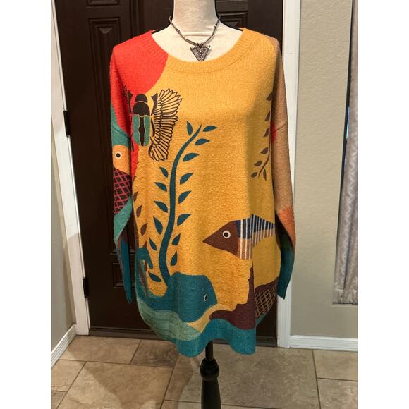 Colorful and Fun Cotton Wool Sweater - Picture 1 of 7